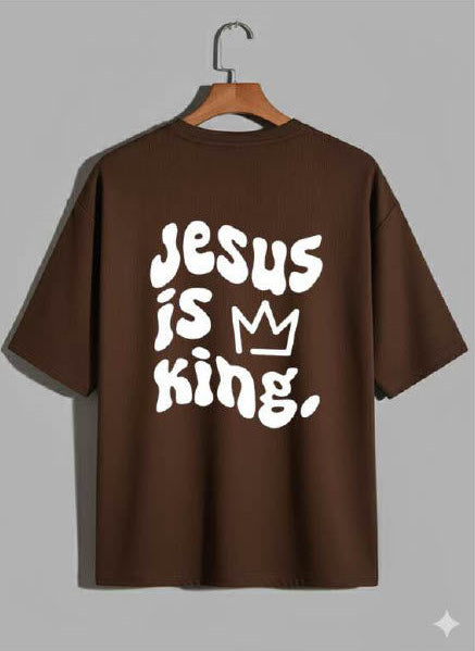 Camiseta Oversized – “Jesus Is King” (4 Cores Disponíveis)