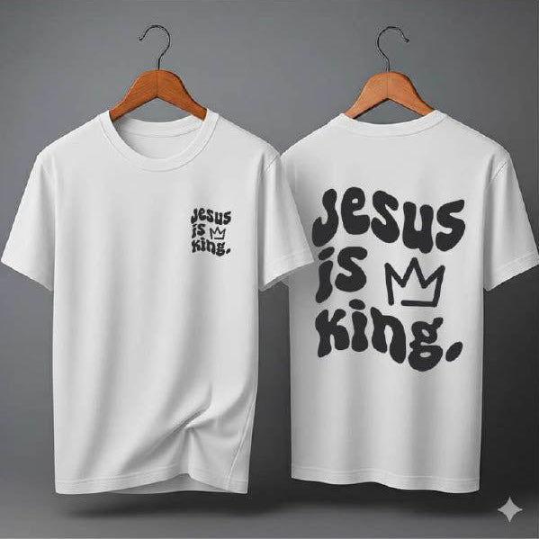 Camiseta Oversized – “Jesus Is King” (4 Cores Disponíveis)