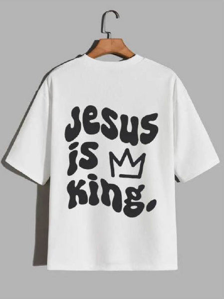 Camiseta Oversized – “Jesus Is King” (4 Cores Disponíveis)