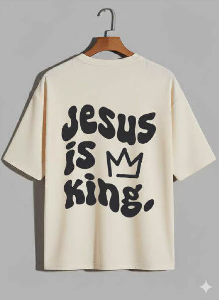 Camiseta Oversized – “Jesus Is King” (4 Cores Disponíveis)