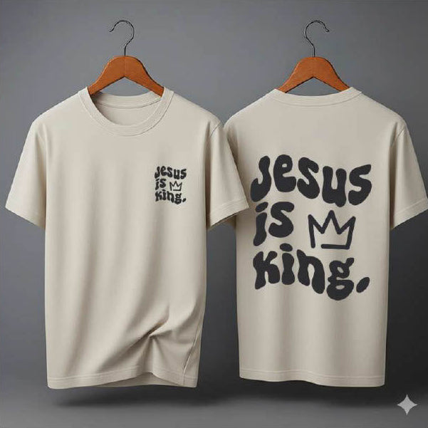 Camiseta Oversized – “Jesus Is King” (4 Cores Disponíveis)