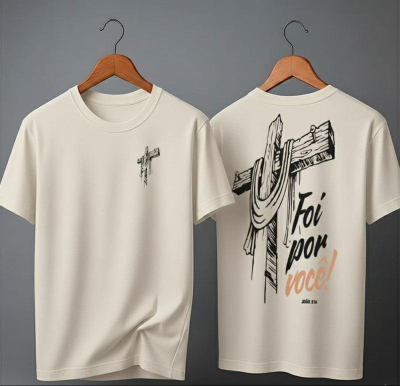 Camiseta Oversized – “Foi Por Você” (4 Cores Disponíveis)