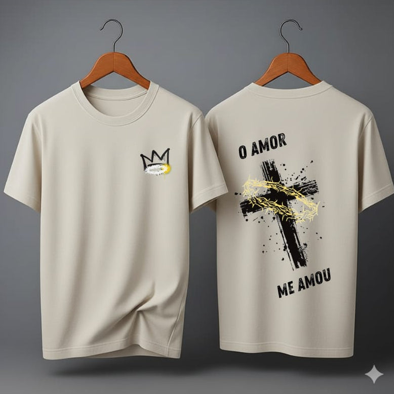 Camiseta Oversized – “O Amor Me Amou” (4 Cores Disponíveis)