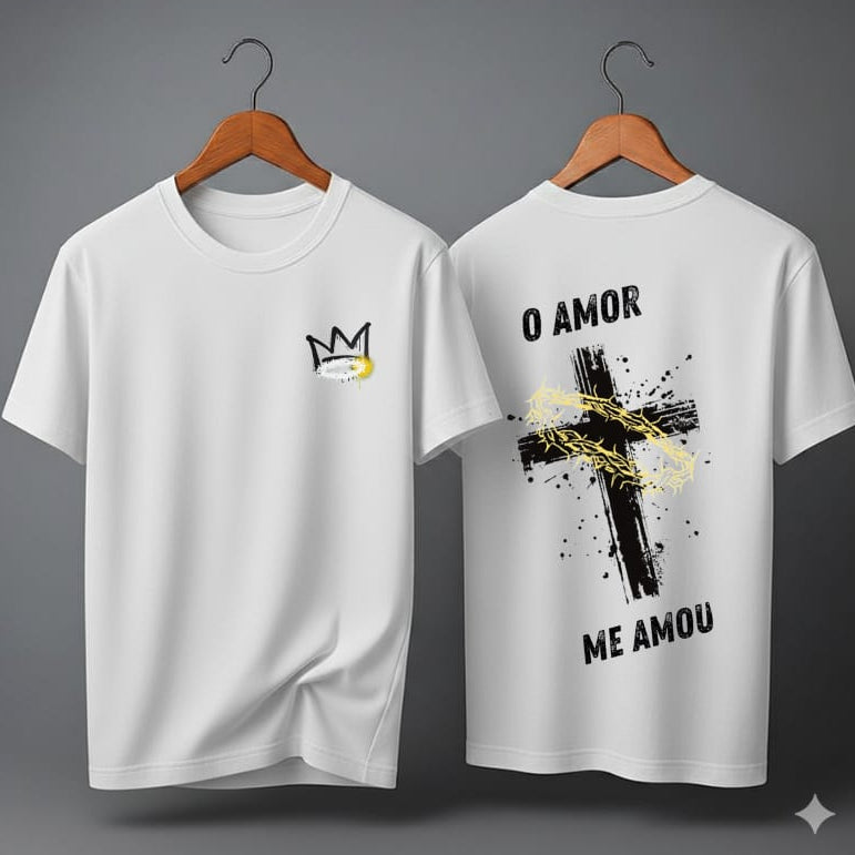 Camiseta Oversized – “O Amor Me Amou” (4 Cores Disponíveis)