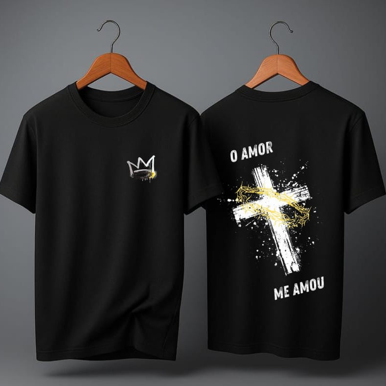 Camiseta Oversized – “O Amor Me Amou” (4 Cores Disponíveis)