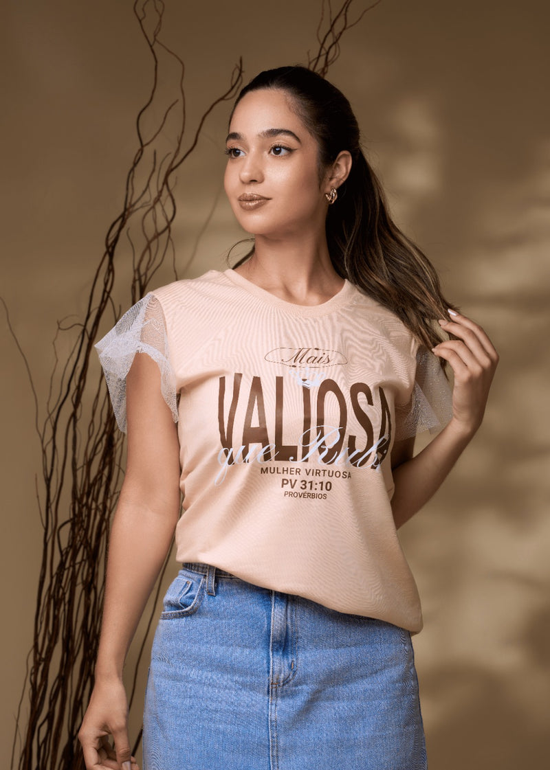 Camiseta "Valiosa" Feminina
