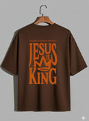 Camiseta Oversized – “Jesus Is King 2.0” (4 Cores Disponíveis)
