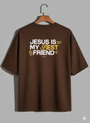Camiseta Oversized – “Jesus Is My Best Friend” (4 Cores Disponíveis)