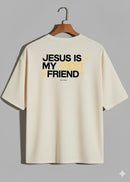 Camiseta Oversized – “Jesus Is My Best Friend” (4 Cores Disponíveis)